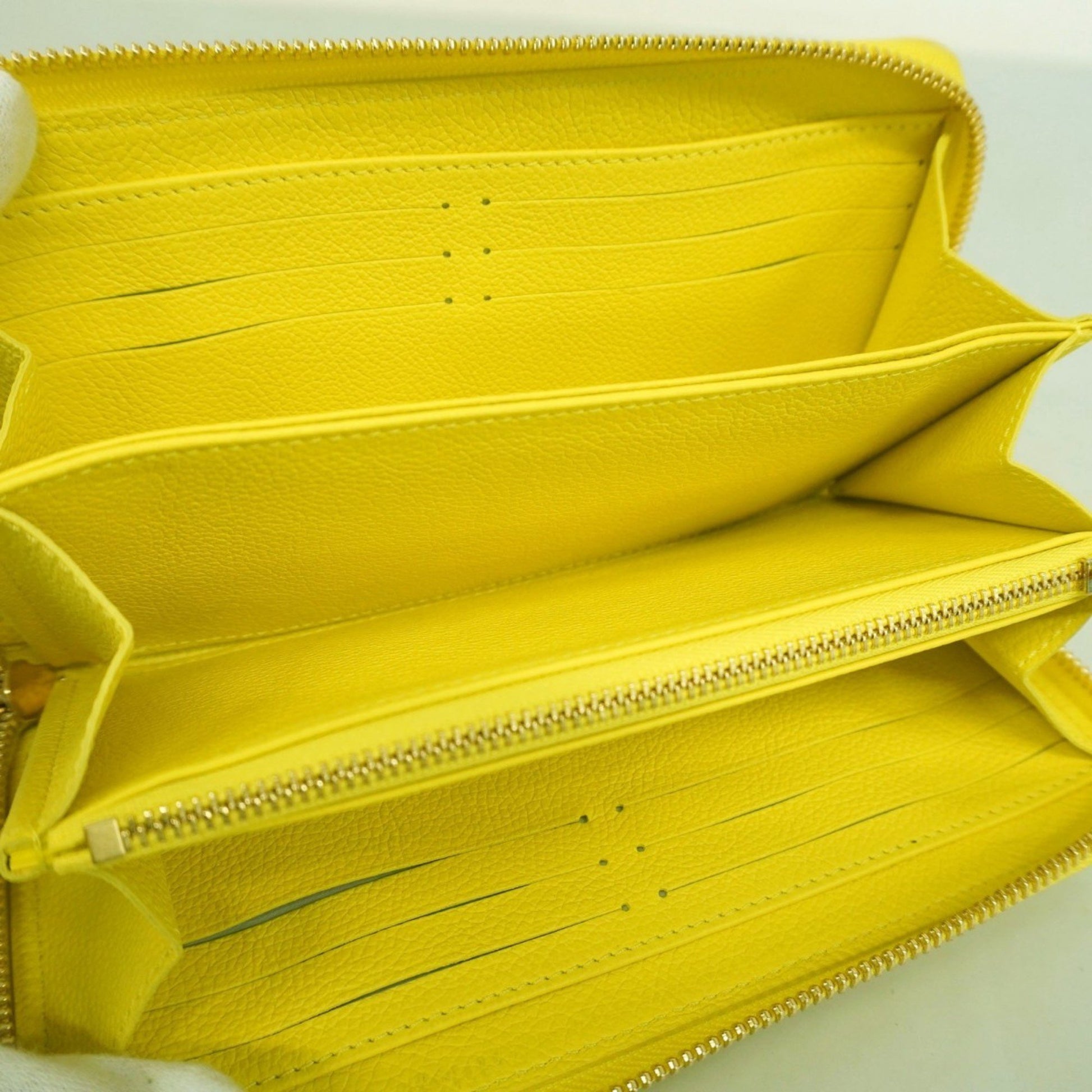 Louis Vuitton Zippy wallet, Yellow, Leather, wallet