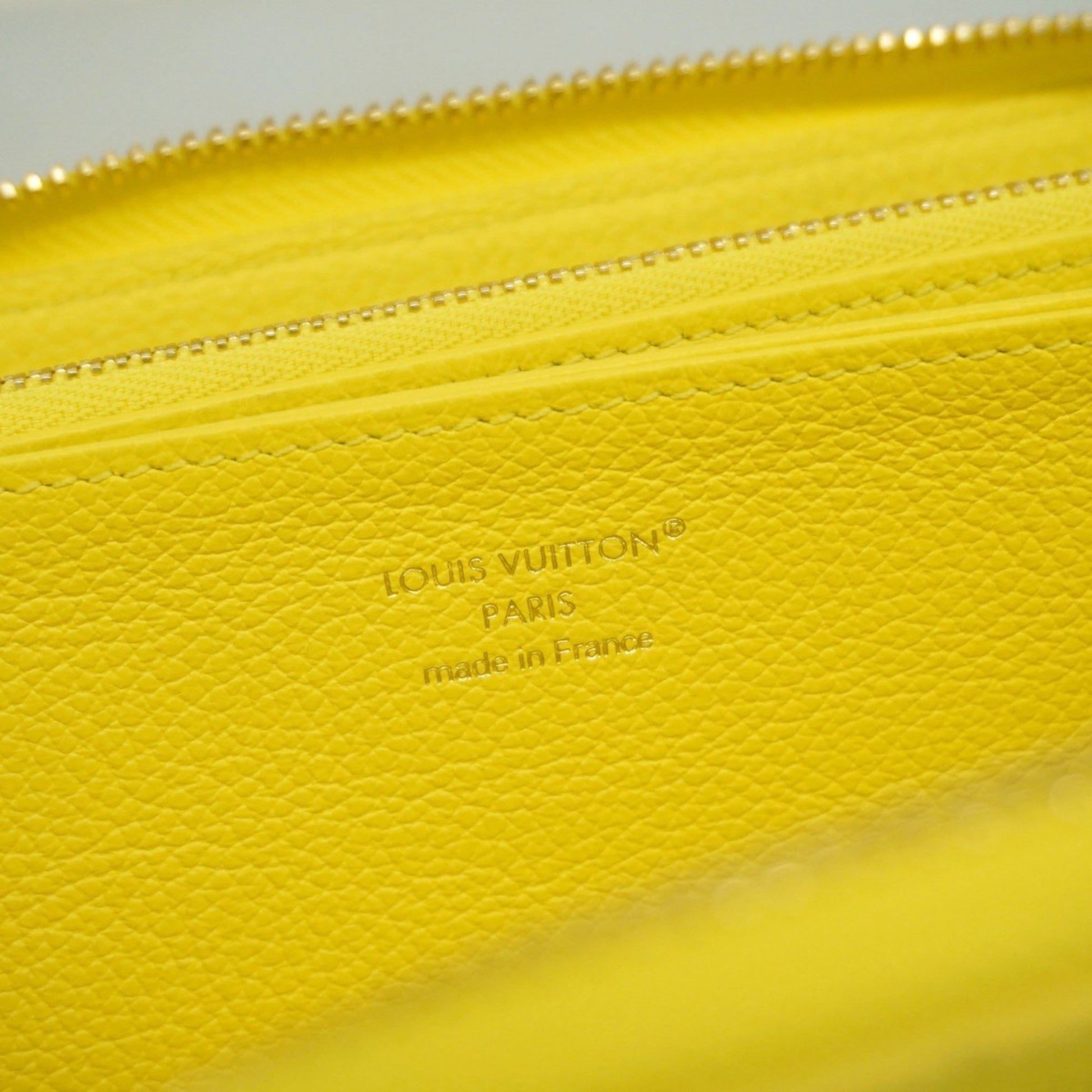 Louis Vuitton Zippy wallet, Yellow, Leather, wallet