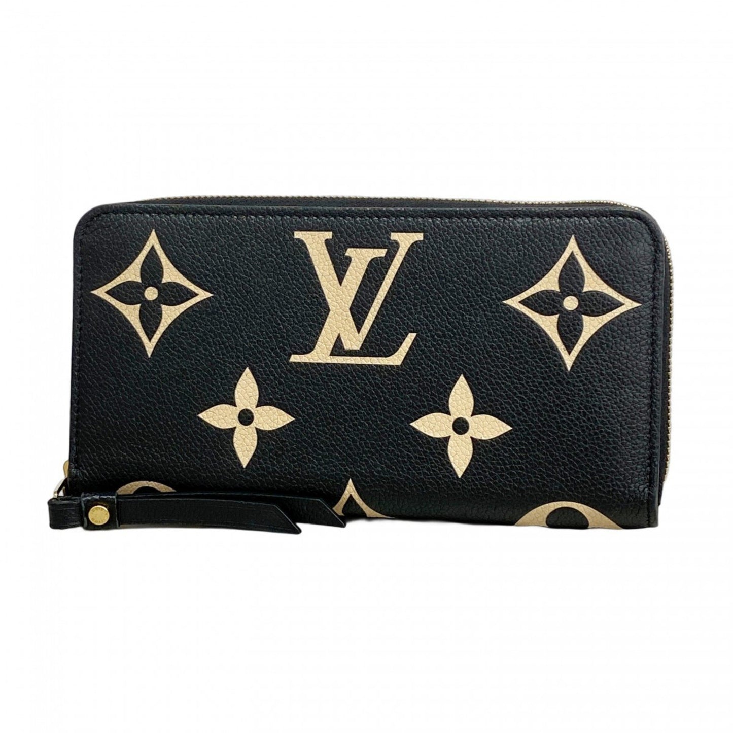 Louis Vuitton Zippy, Black, Leather, wallet
