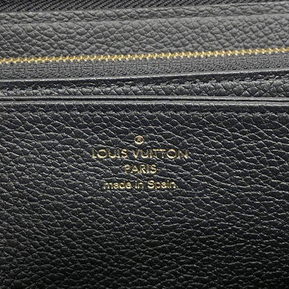 Louis Vuitton Zippy, Black, Leather, wallet