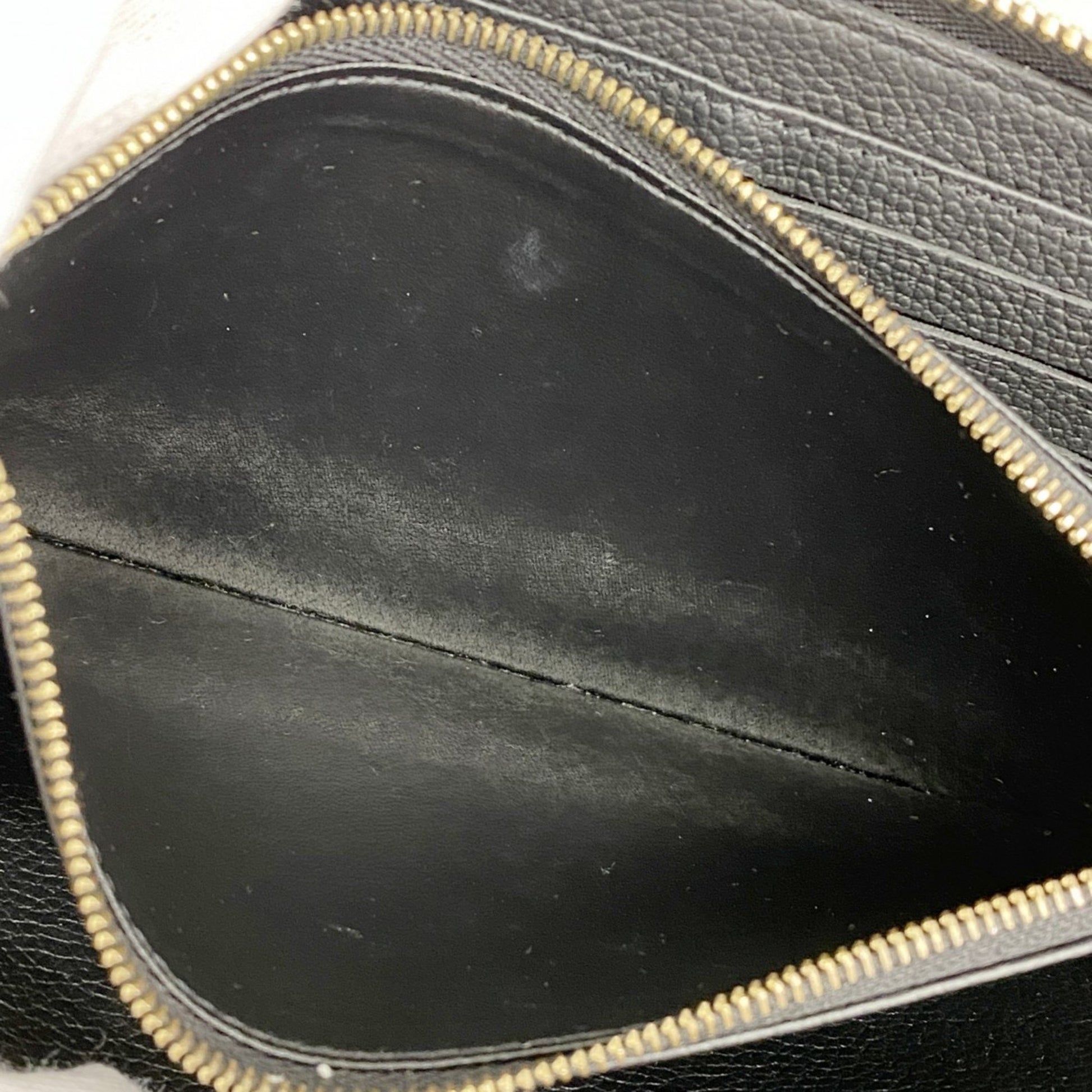 Louis Vuitton Zippy, Black, Leather, wallet