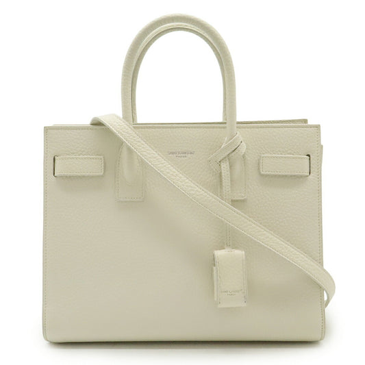 Saint Laurent Sac de jour, White, Leather, handbag