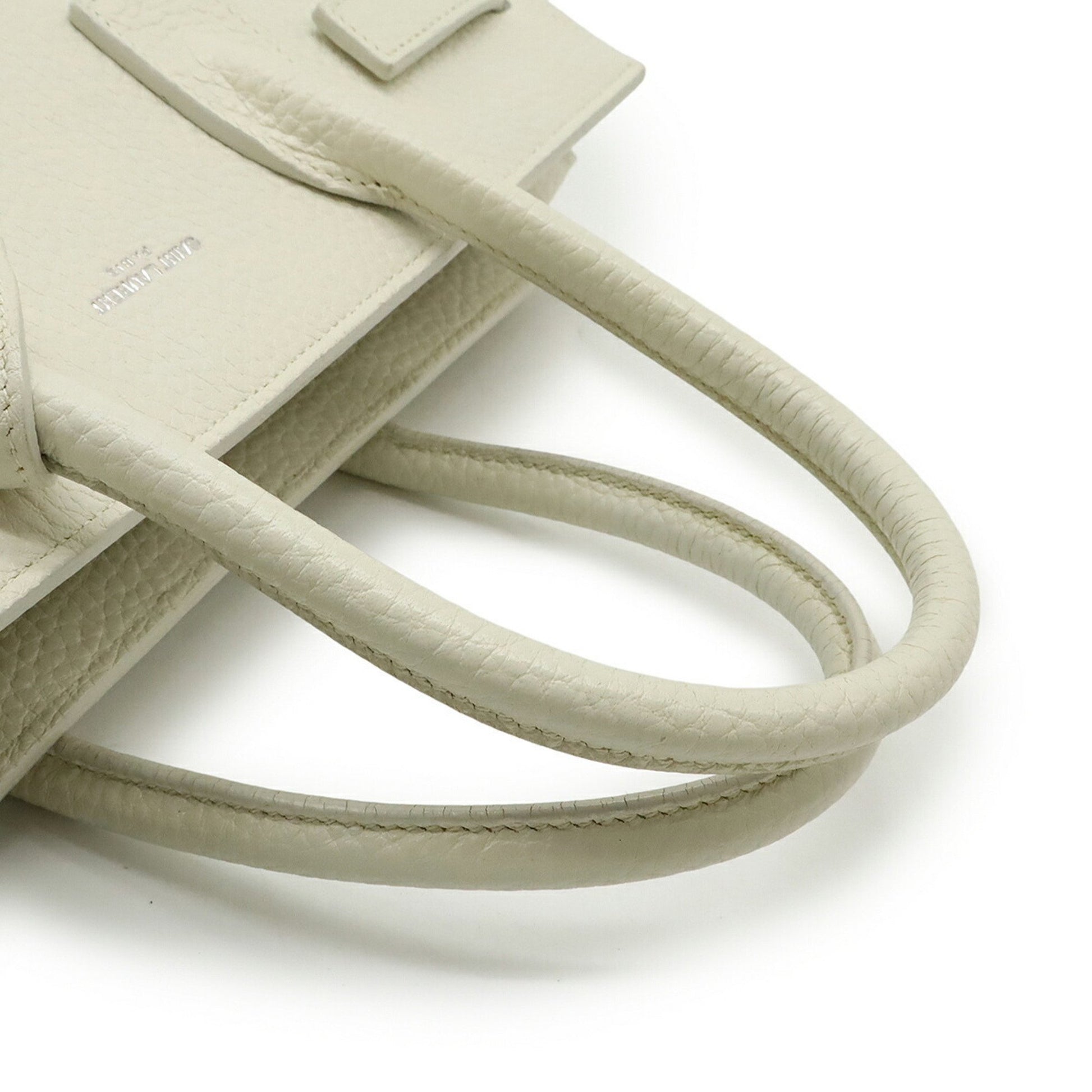 Saint Laurent Sac de jour, White, Leather, handbag