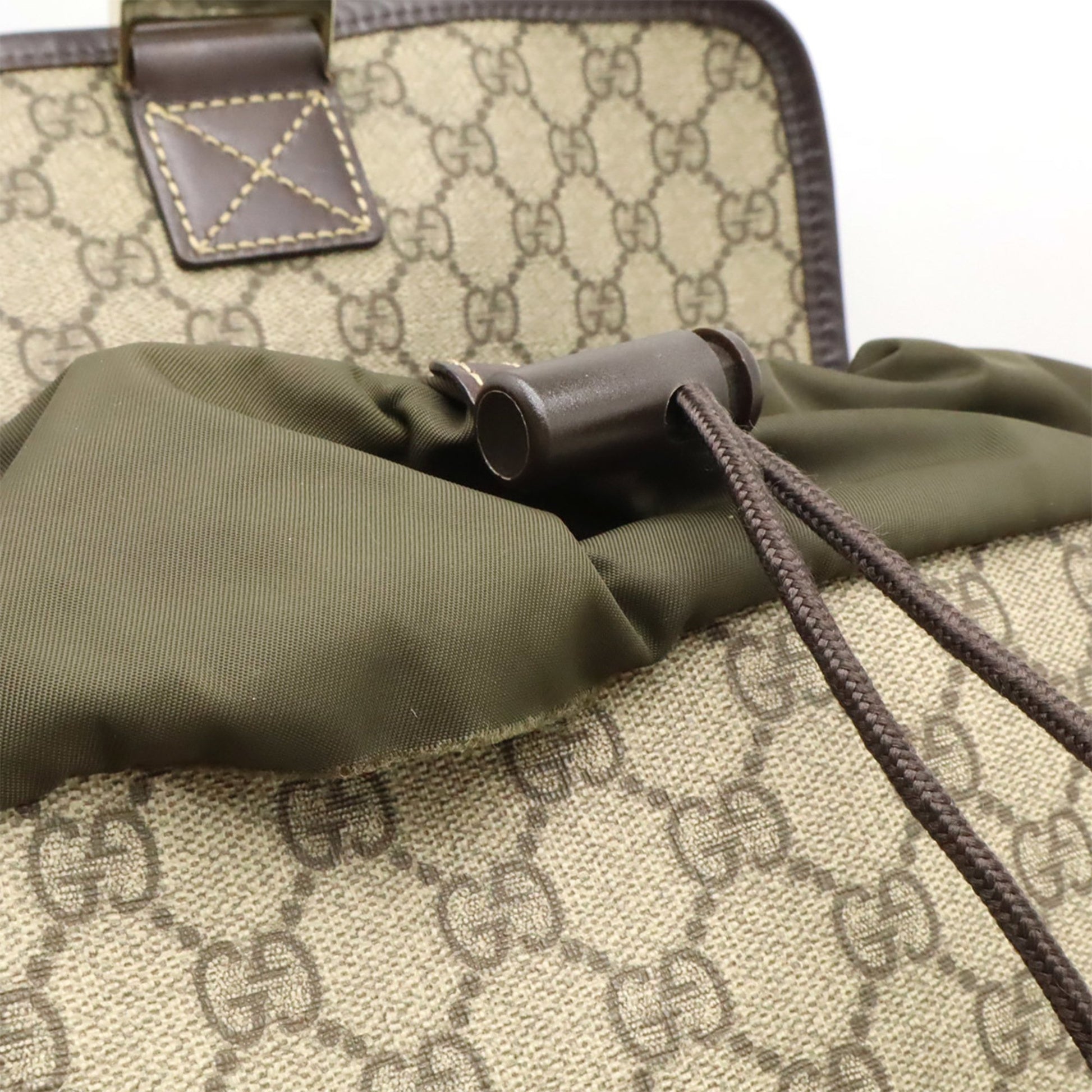 Gucci GG Supreme, Beige, Canvas, backpack