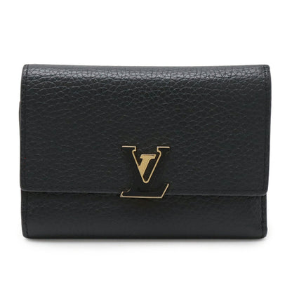 Louis Vuitton Capucines, Black, Leather, wallet