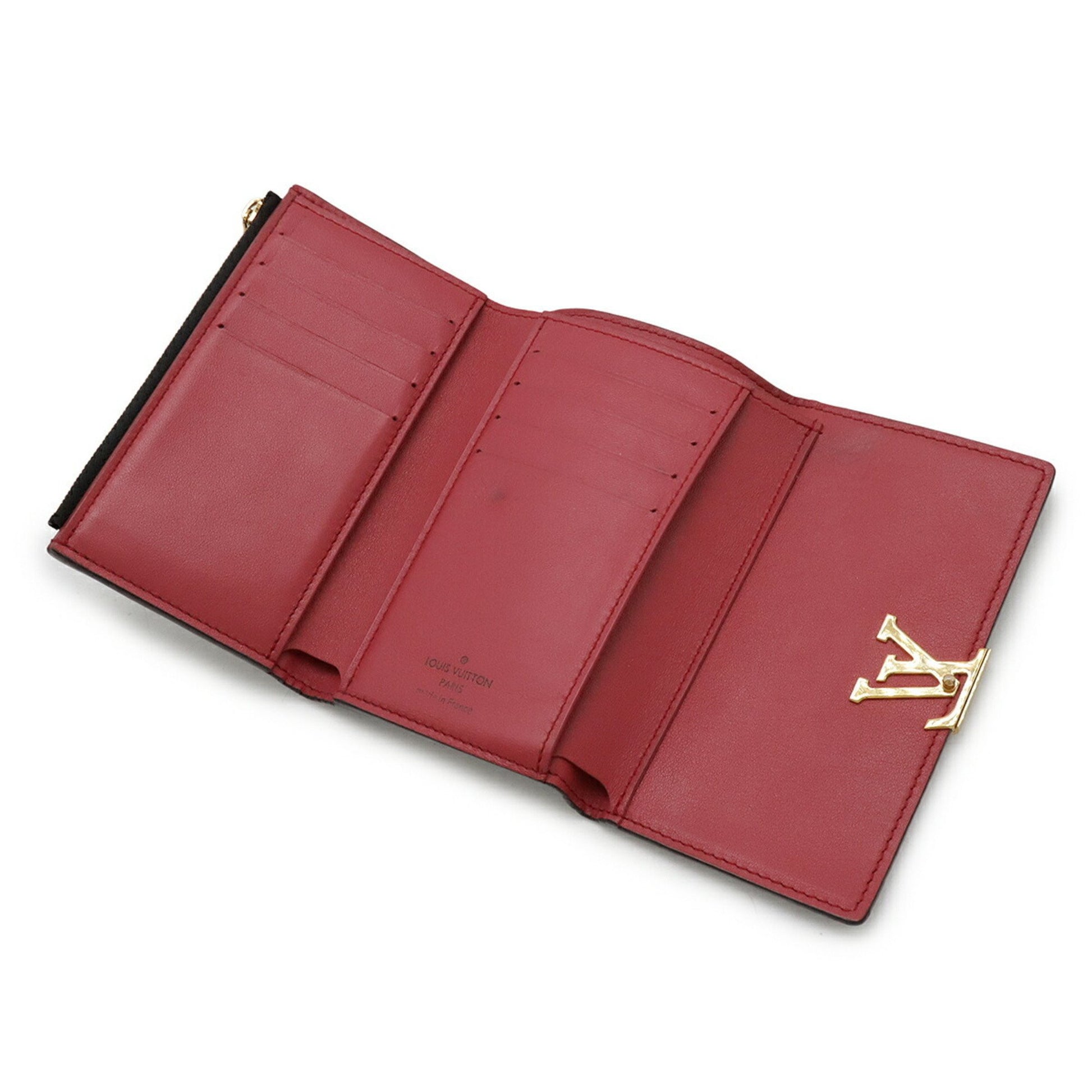 Louis Vuitton Capucines, Black, Leather, wallet