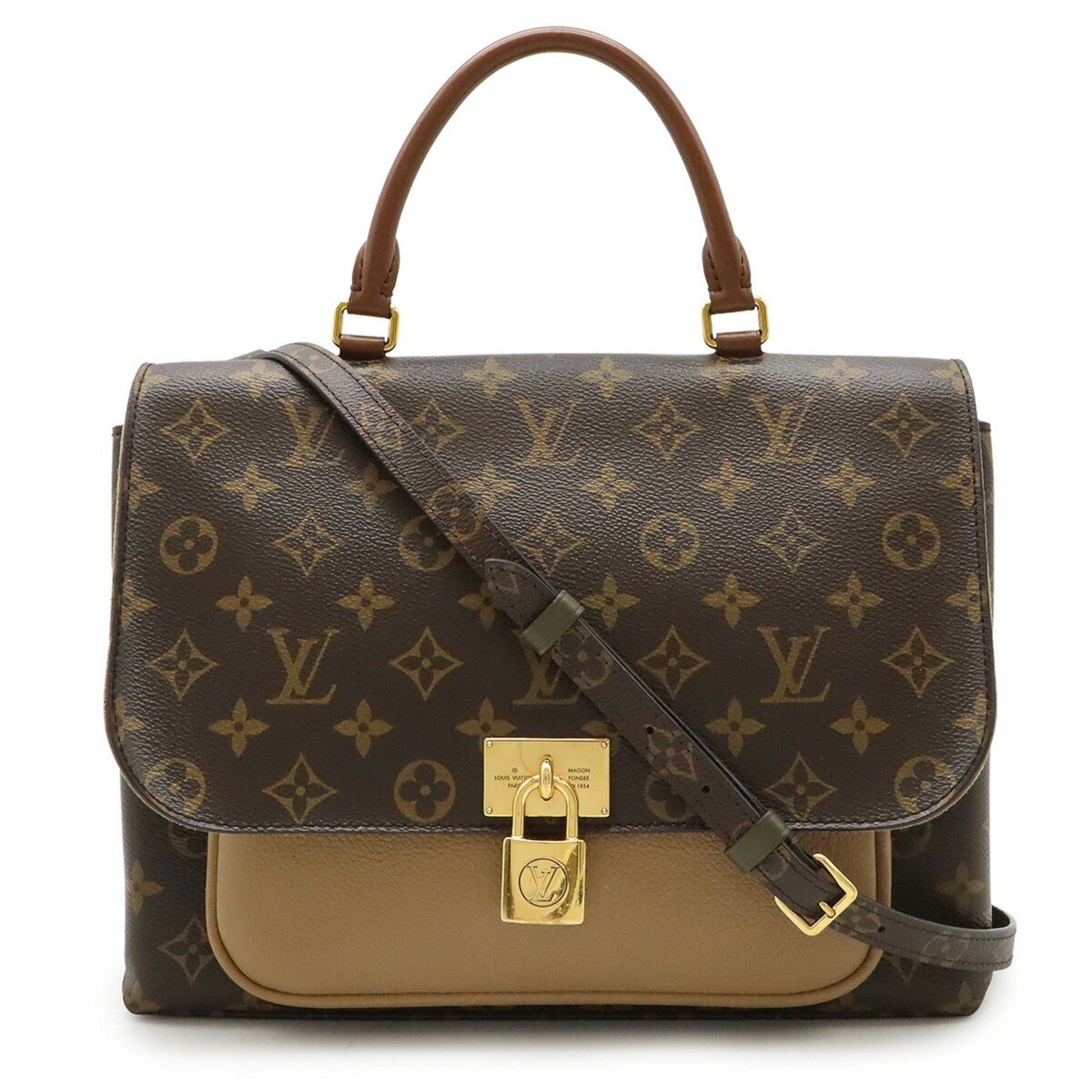 Louis Vuitton Marignan, Brown, Canvas, handbag
