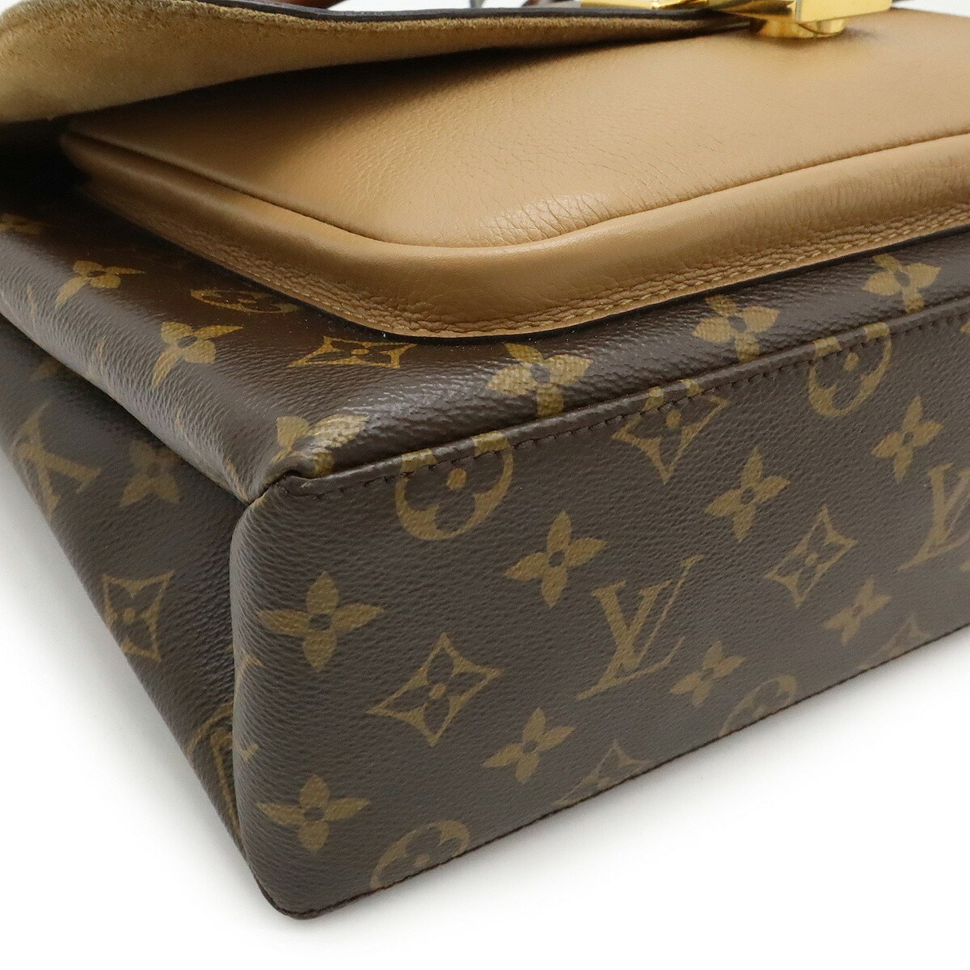 Louis Vuitton Marignan, Brown, Canvas, handbag