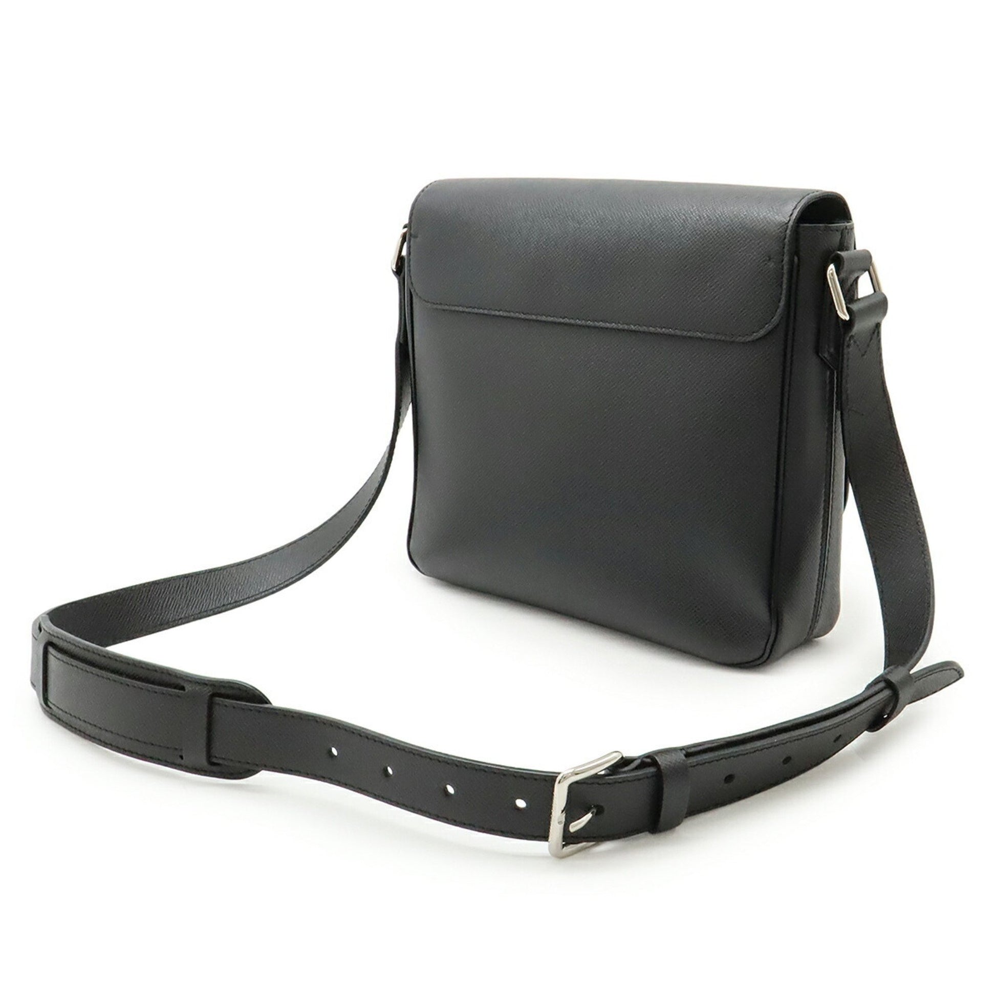 Louis Vuitton Roman, Black, Leather, shoulder
