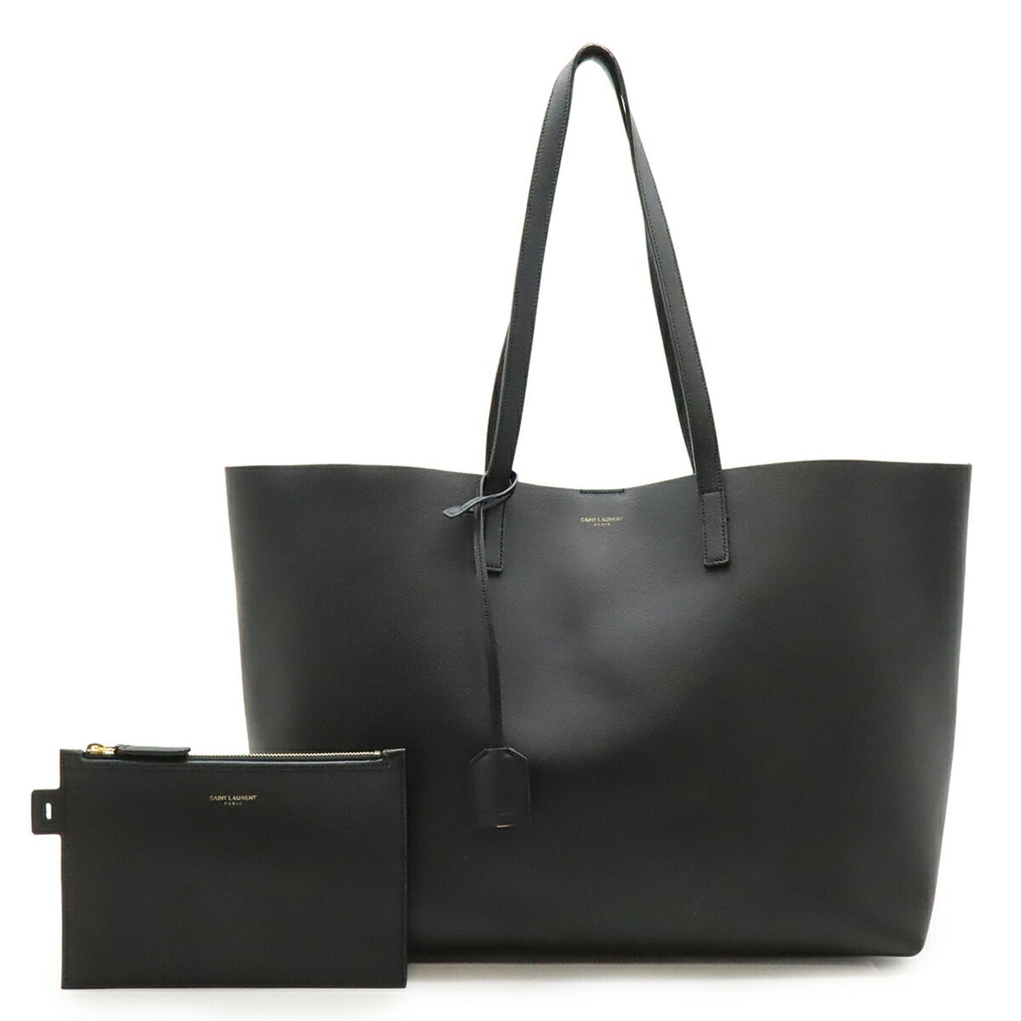 Saint Laurent Shopping, Black, Leather, shoulder