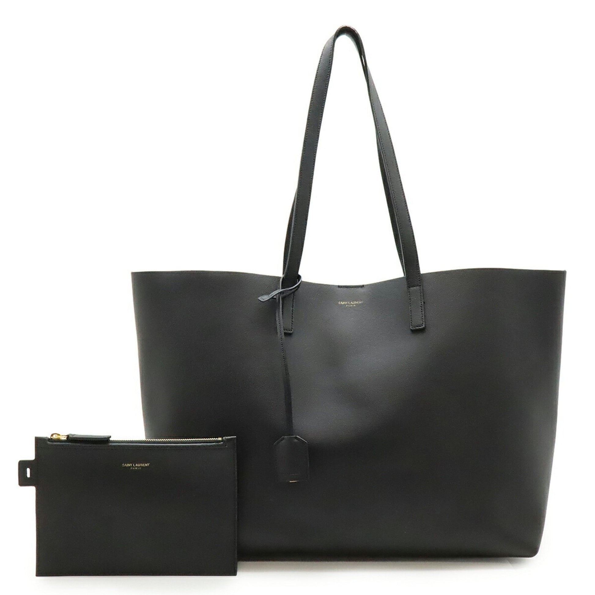 Saint Laurent Shopping, Black, Leather, shoulder