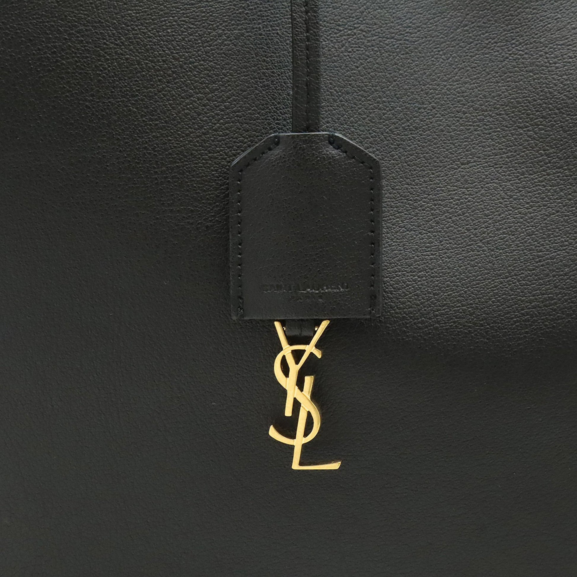 Saint Laurent Shopping, Black, Leather, shoulder