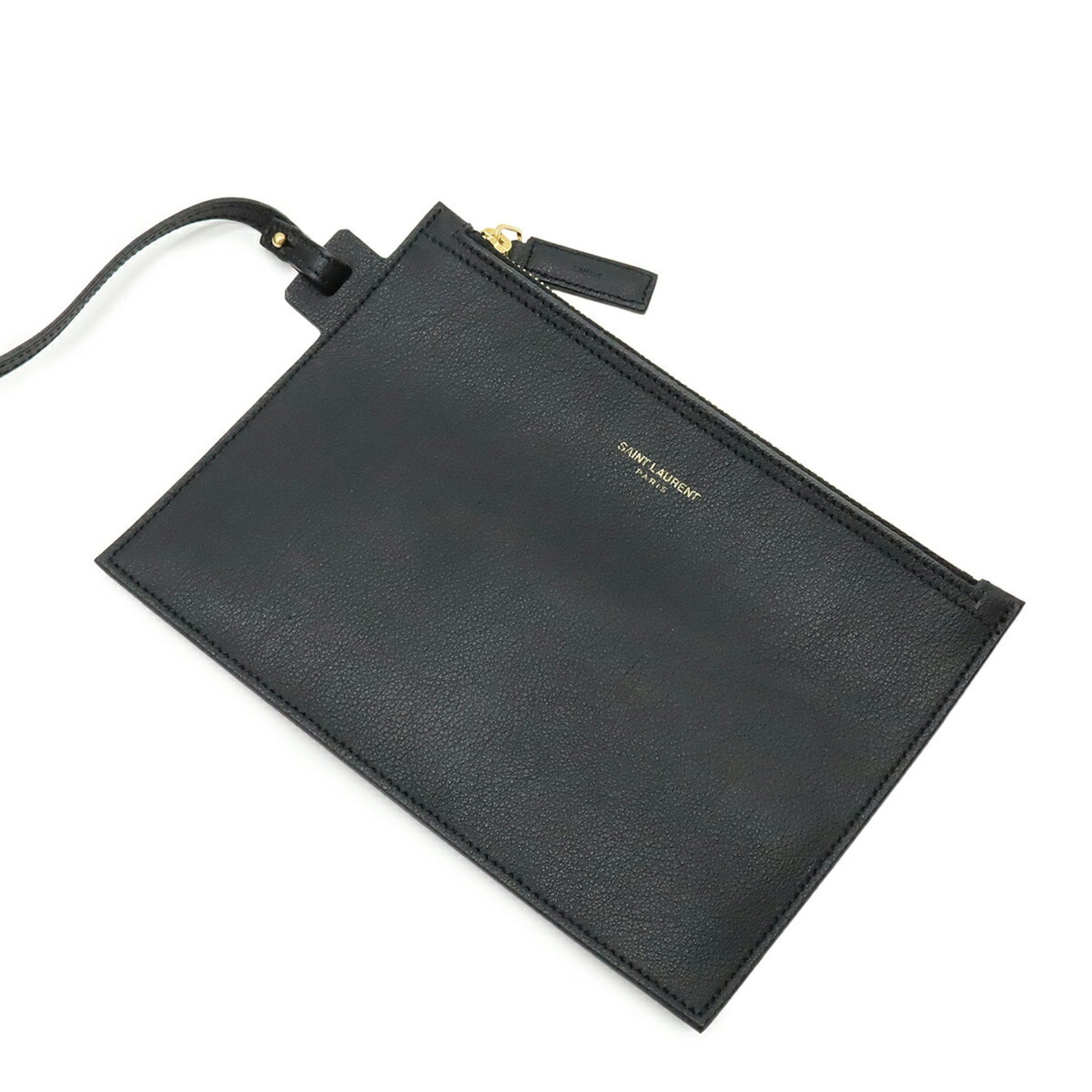 Saint Laurent Shopping, Black, Leather, shoulder