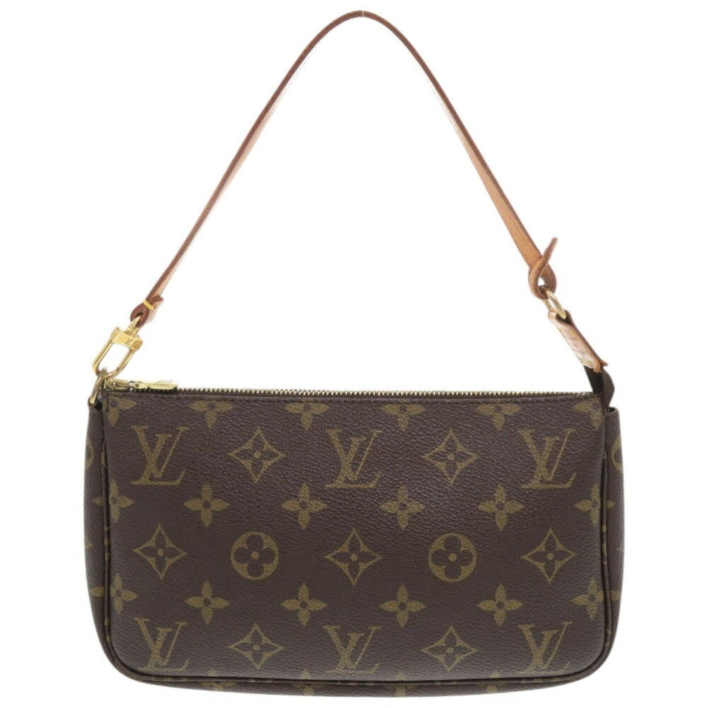 Louis Vuitton Pochette Accessoire, Brown, Canvas, clutch