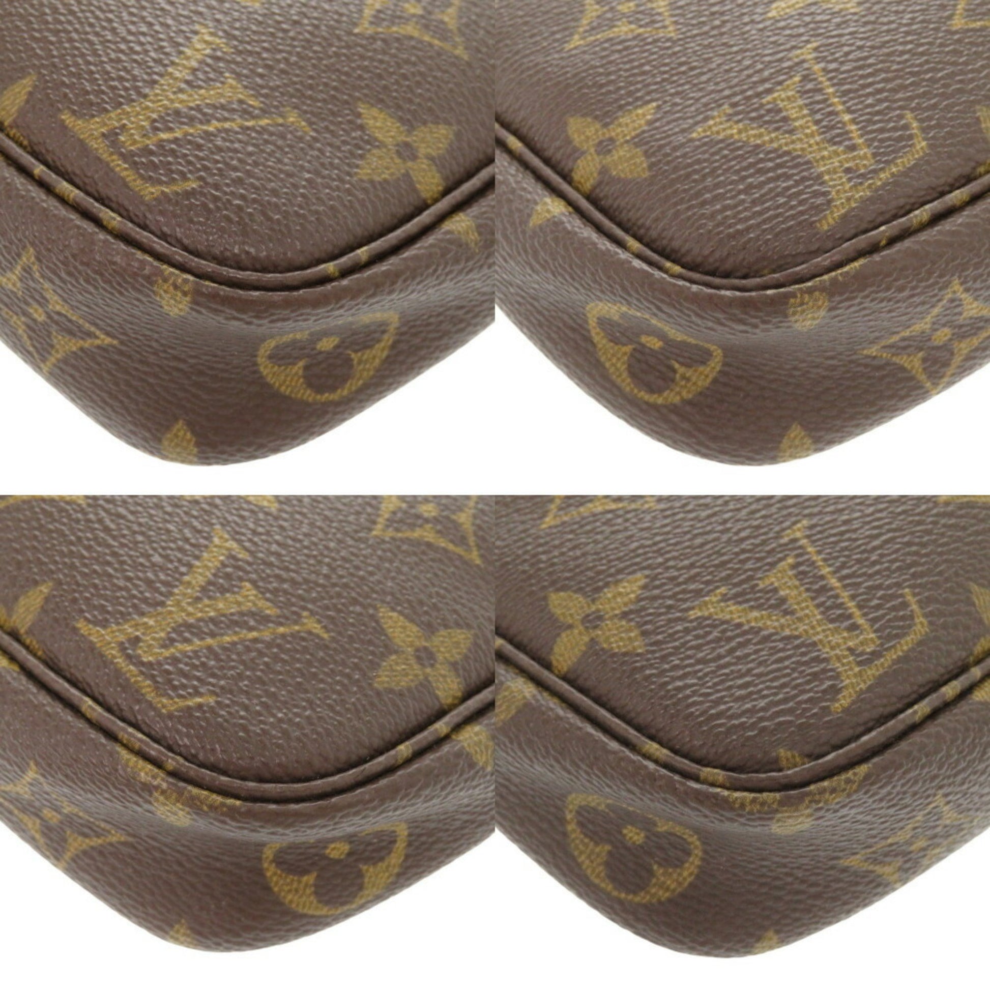 Louis Vuitton Pochette Accessoire, Brown, Canvas, clutch