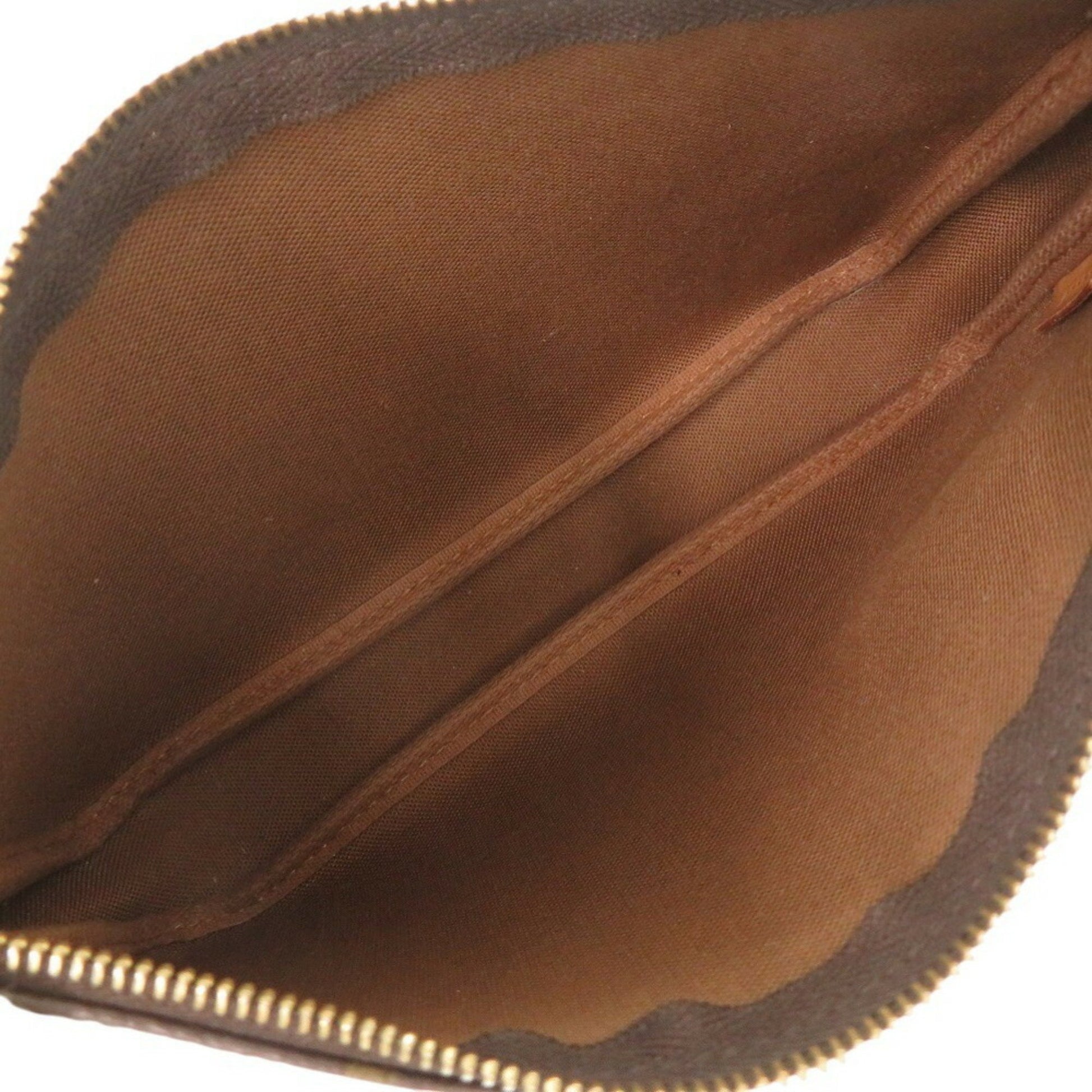 Louis Vuitton Pochette Accessoire, Brown, Canvas, clutch