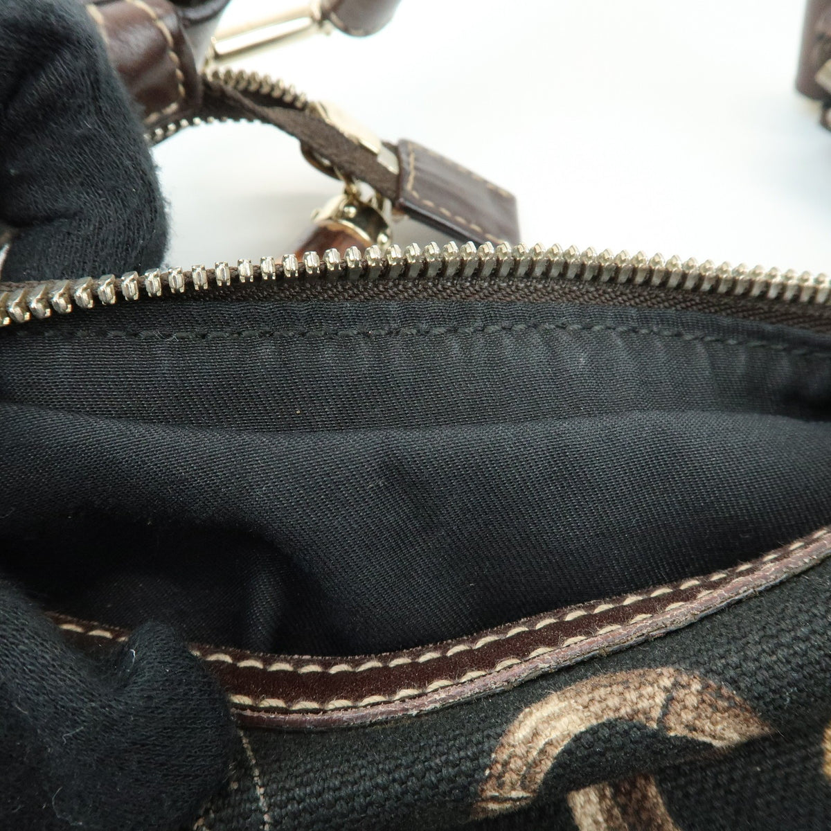 Gucci Horsebit GG Canvas and Leather, Brown, Canvas, Tote Bag