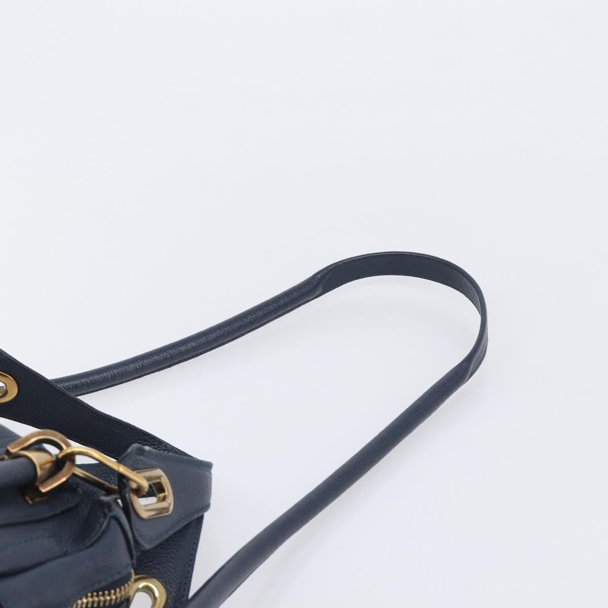 Chloe Paraty Top Handle Leather, Navy, Leather, Handbag