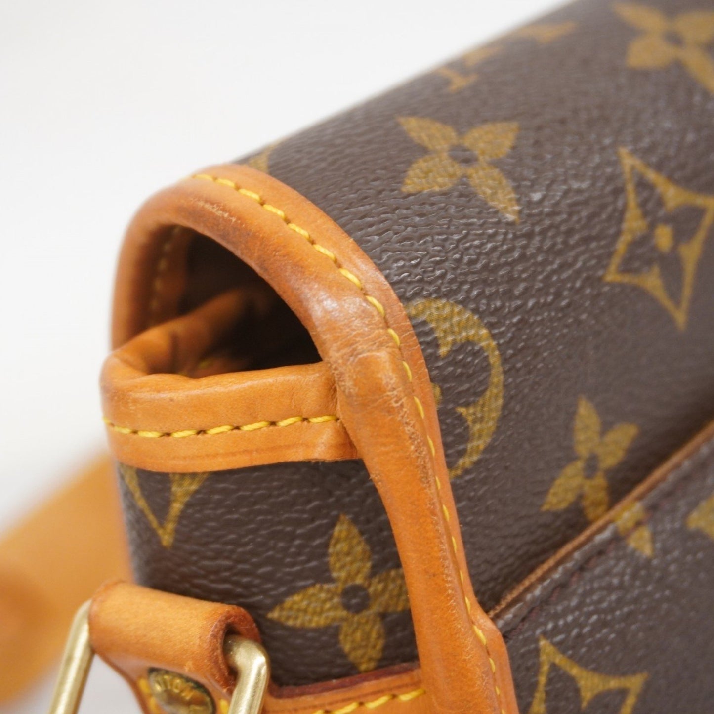 Louis Vuitton Sologne, Brown, Canvas, shoulder