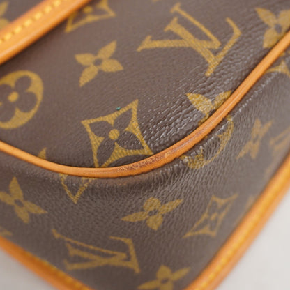 Louis Vuitton Sologne, Brown, Canvas, shoulder