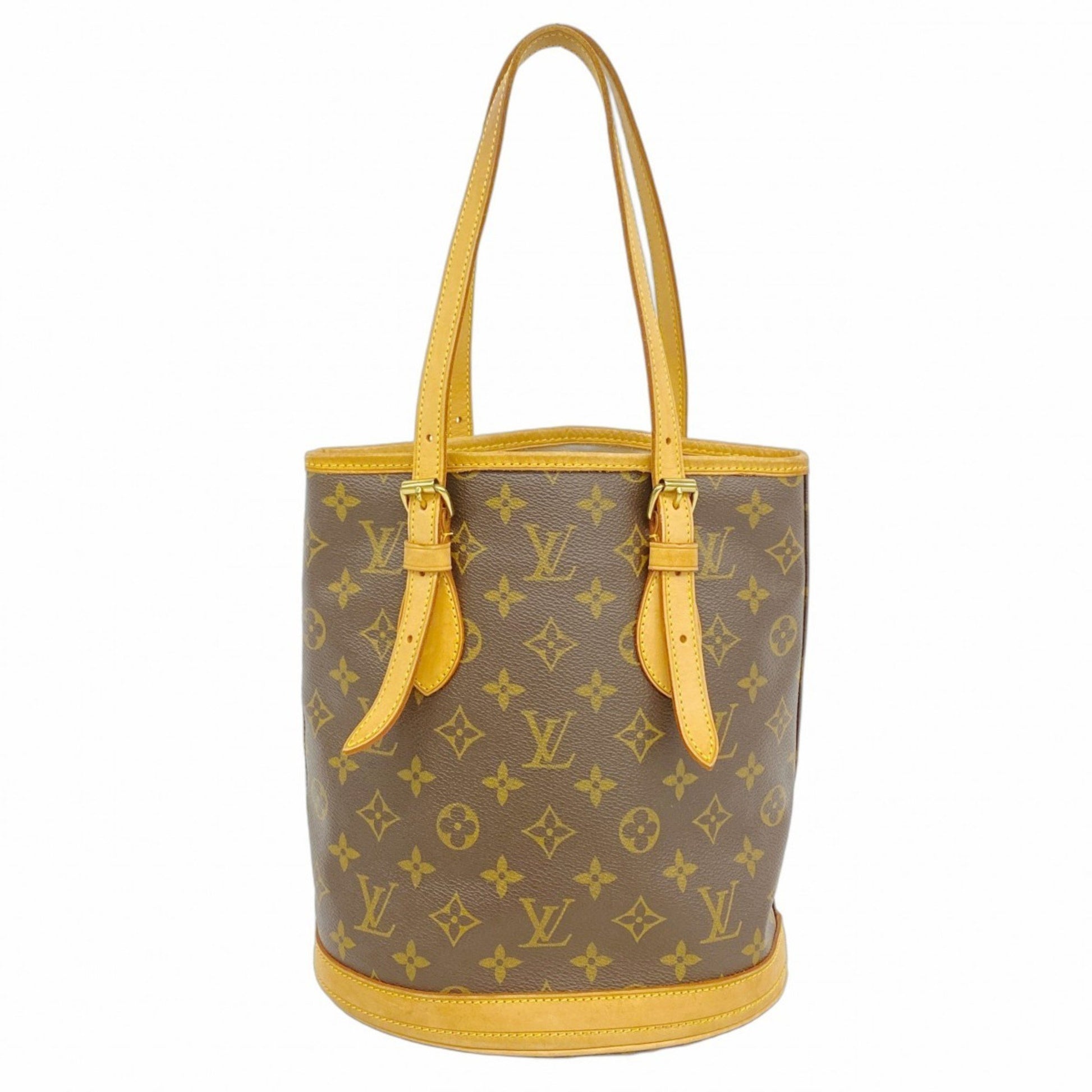 Louis Vuitton Bucket PM, Brown, Canvas, tote