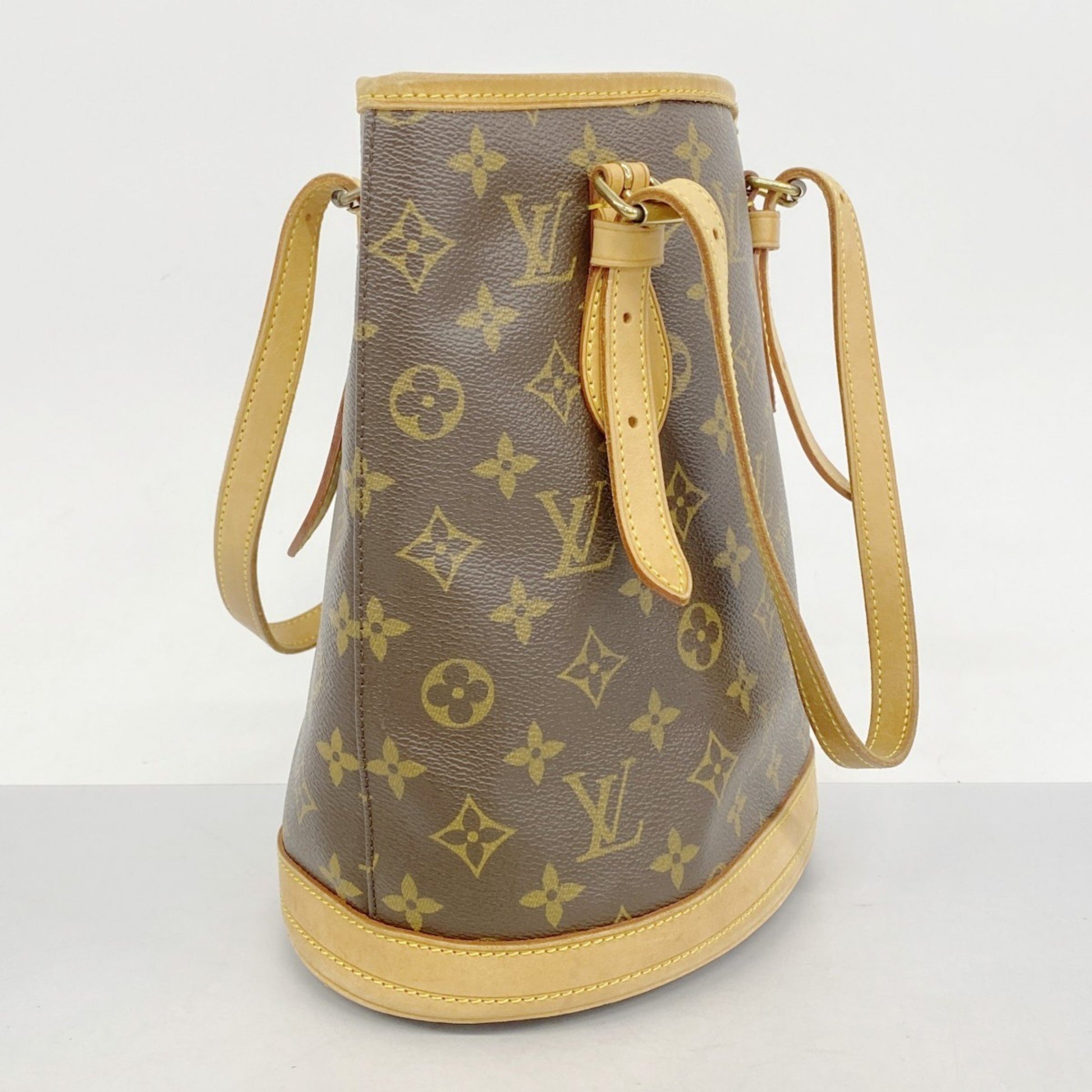 Louis Vuitton Bucket PM, Brown, Canvas, tote