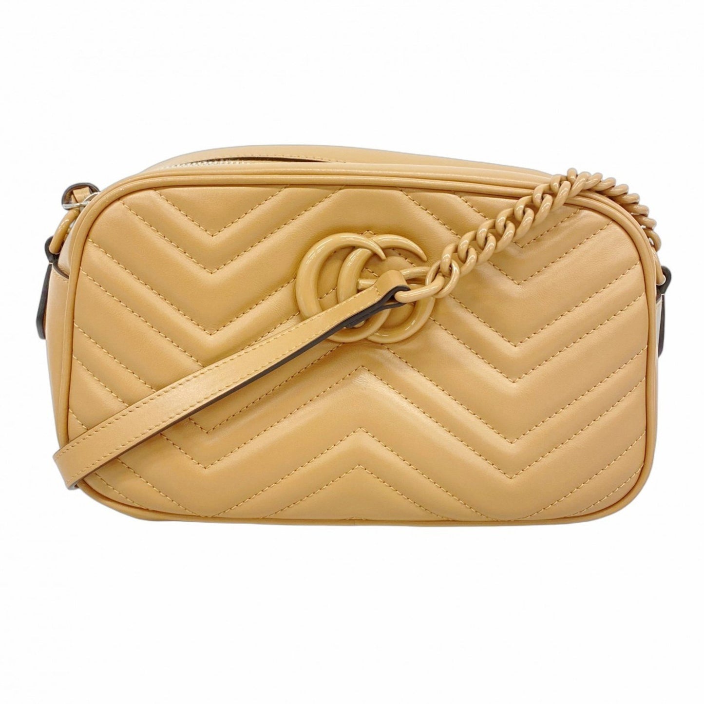 Gucci GG Marmont, Beige, Leather, shoulder