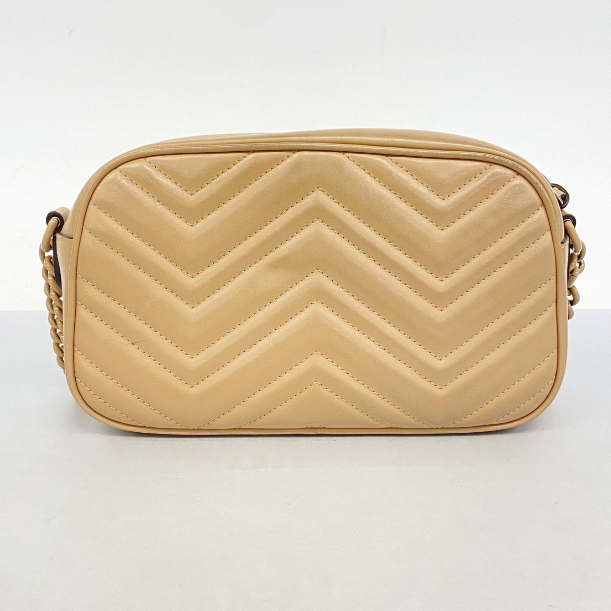 Gucci GG Marmont, Beige, Leather, shoulder