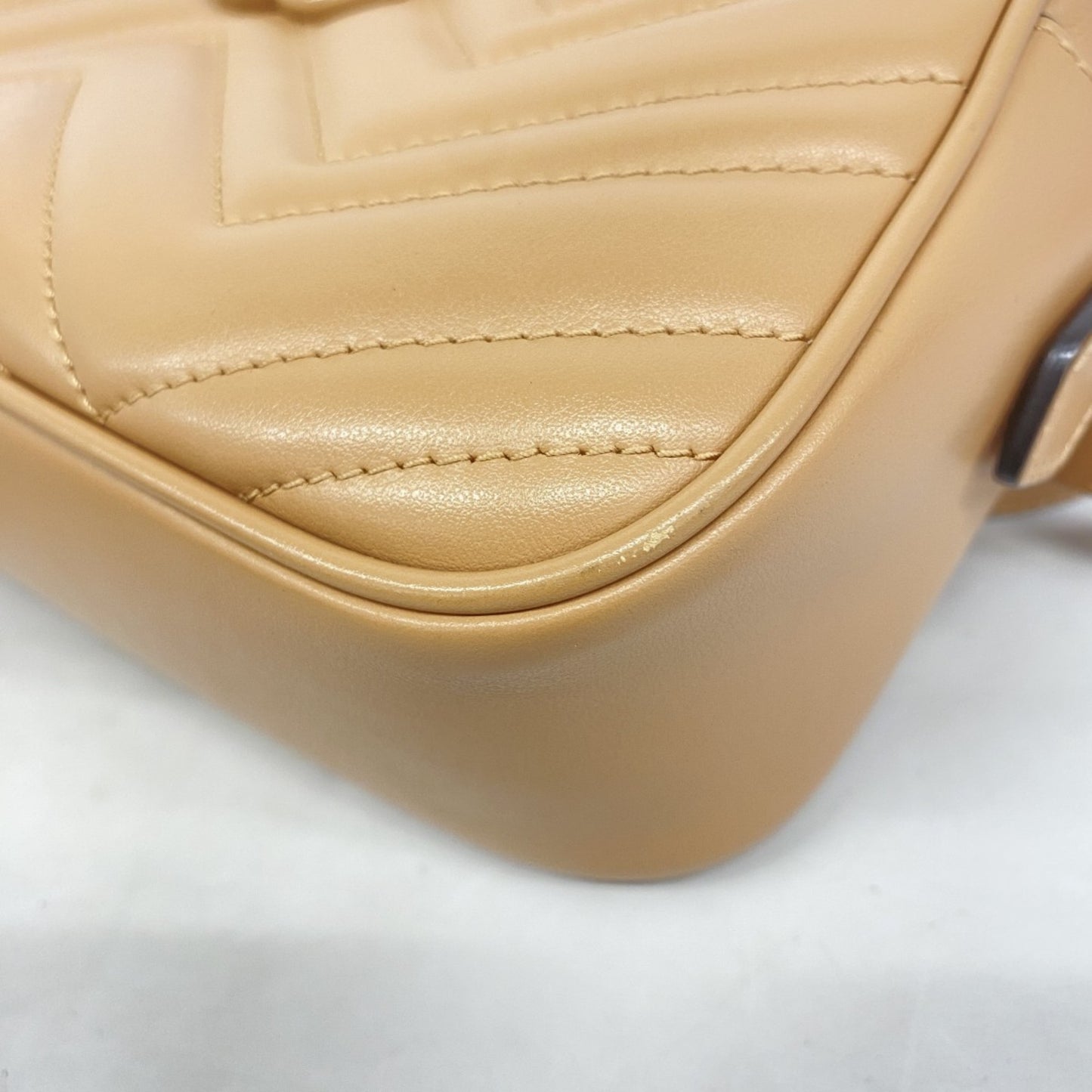 Gucci GG Marmont, Beige, Leather, shoulder