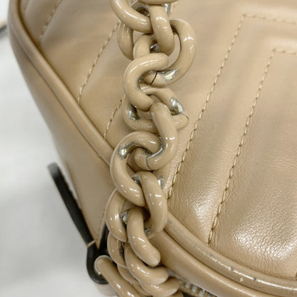 Gucci GG Marmont, Beige, Leather, shoulder