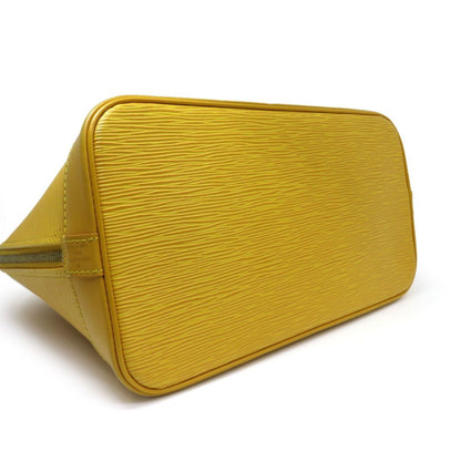 Louis Vuitton Alma, Yellow, Leather, handbag
