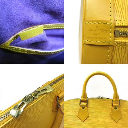 Louis Vuitton Alma, Yellow, Leather, handbag