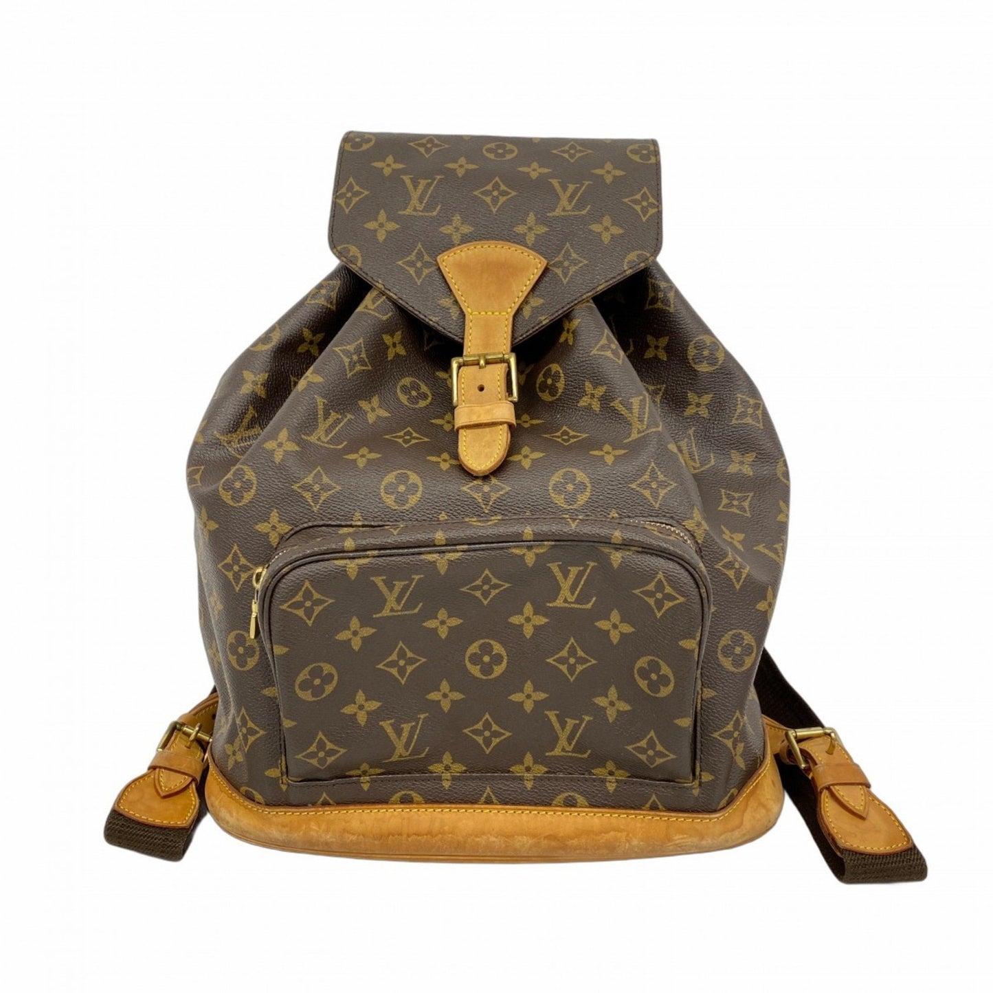 Louis Vuitton Montsouris GM, Brown, Canvas, backpack