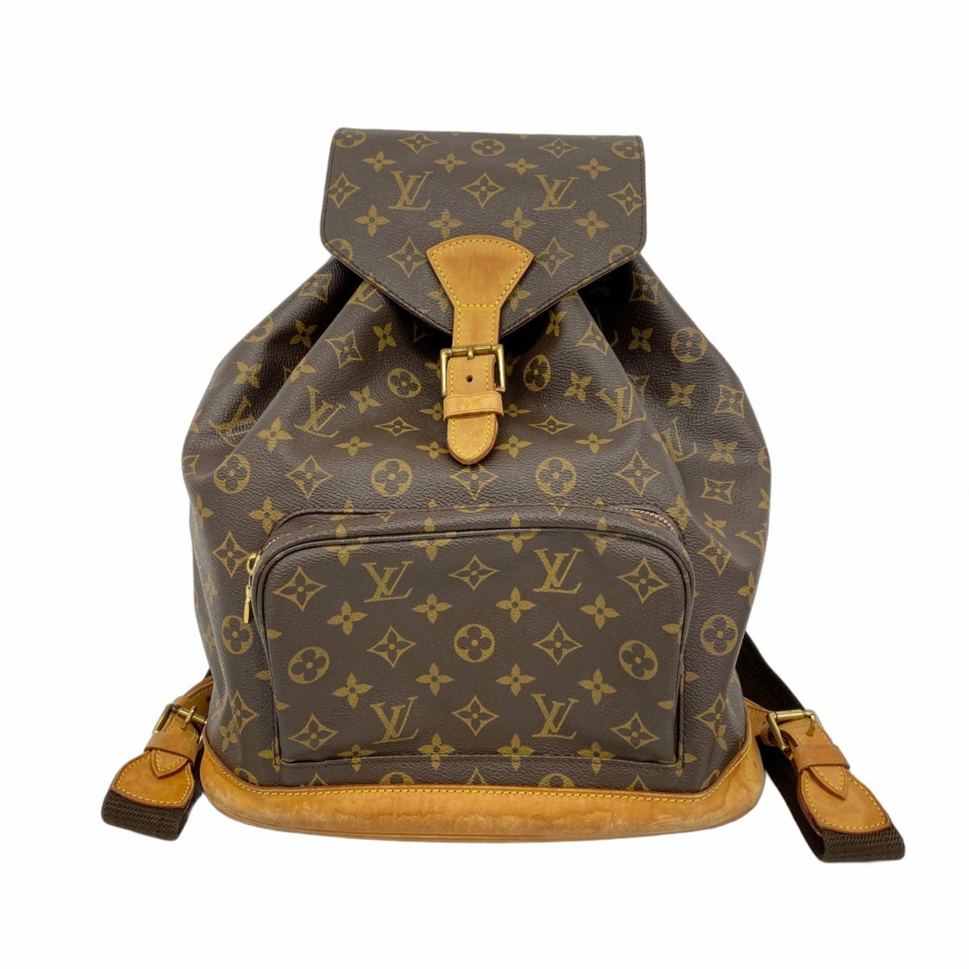 Louis Vuitton Montsouris GM, Brown, Canvas, backpack