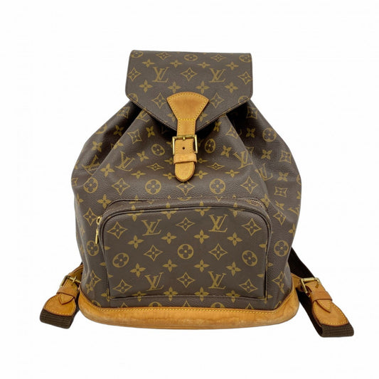 Louis Vuitton Montsouris GM, Brown, Canvas, backpack