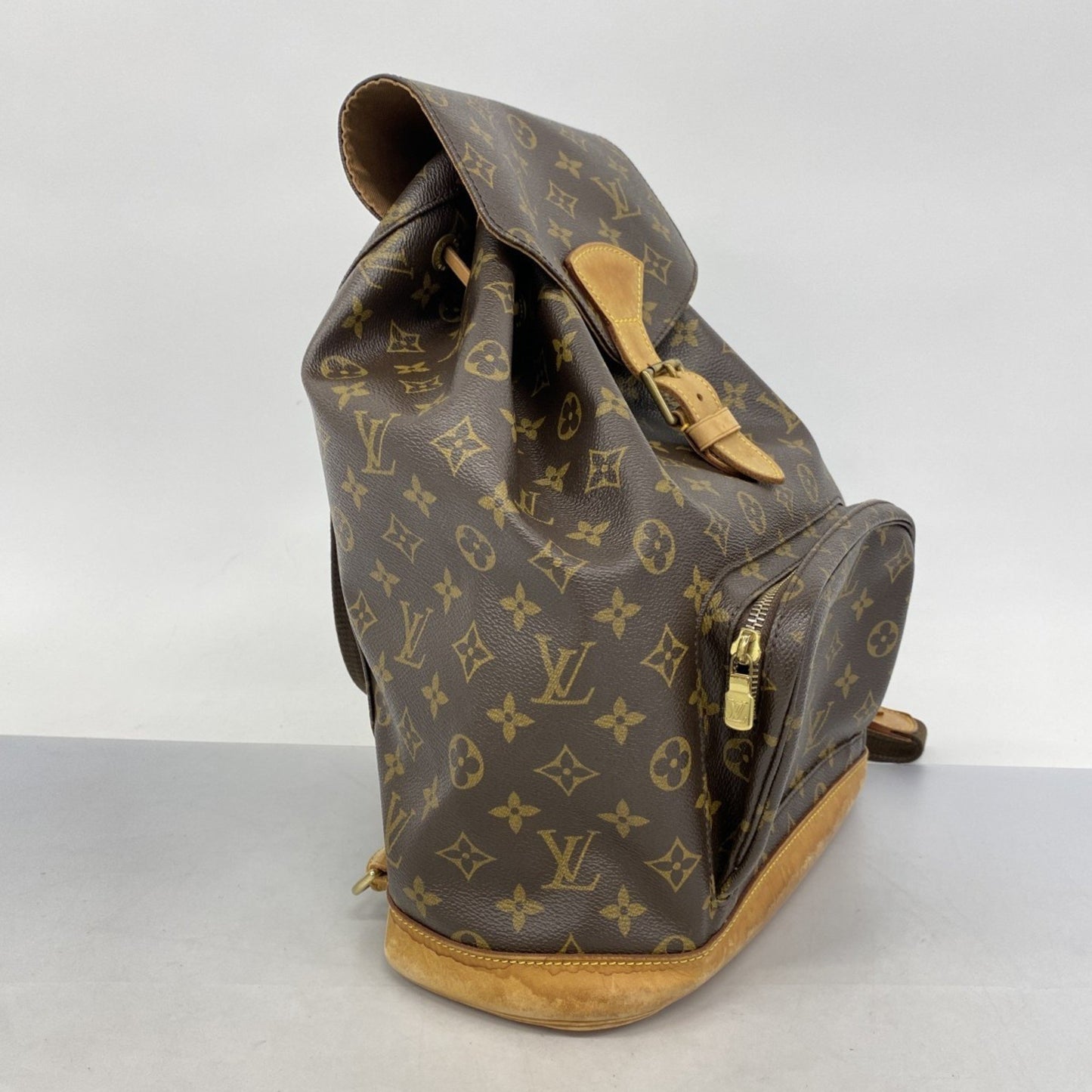 Louis Vuitton Montsouris GM, Brown, Canvas, backpack
