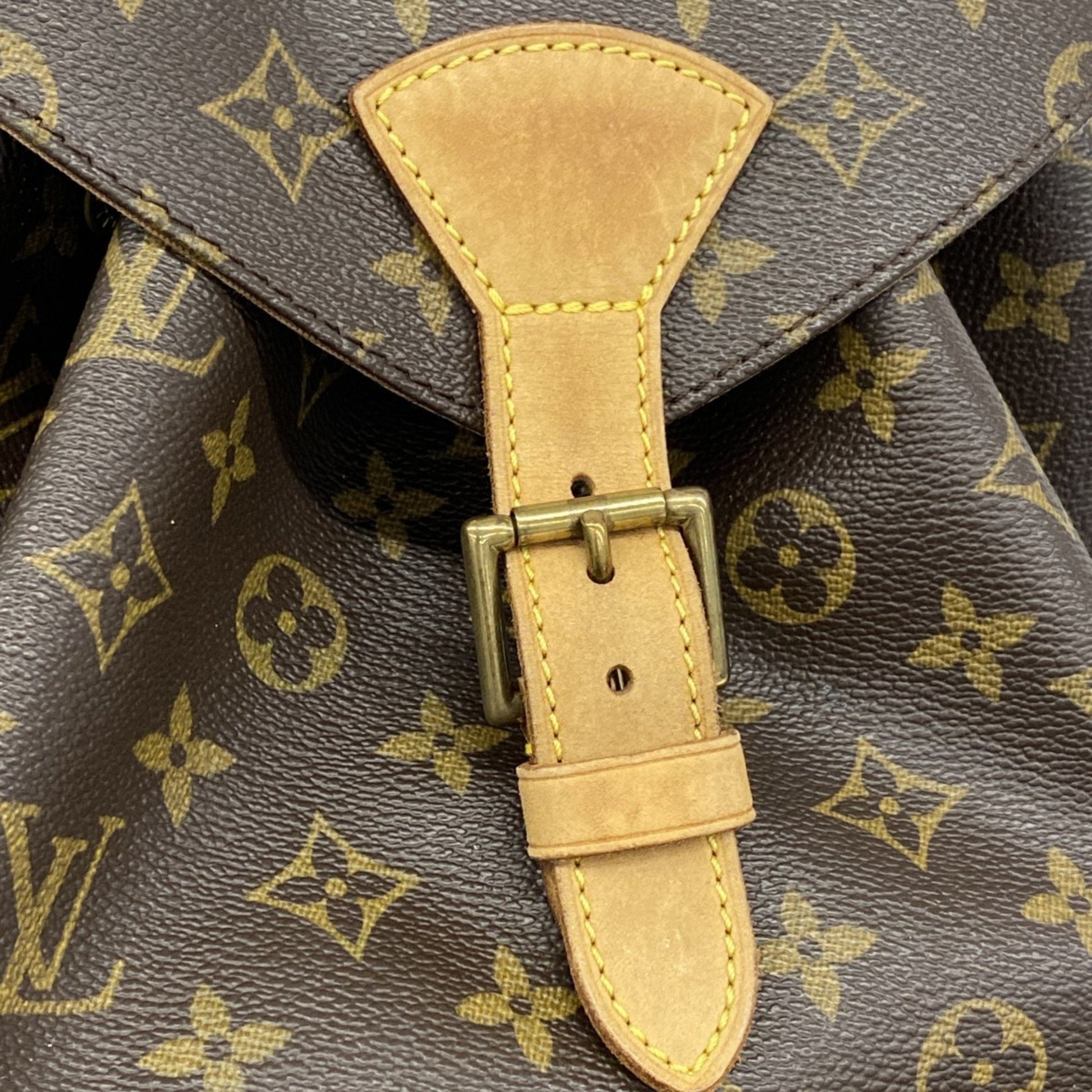 Louis Vuitton Montsouris GM, Brown, Canvas, backpack