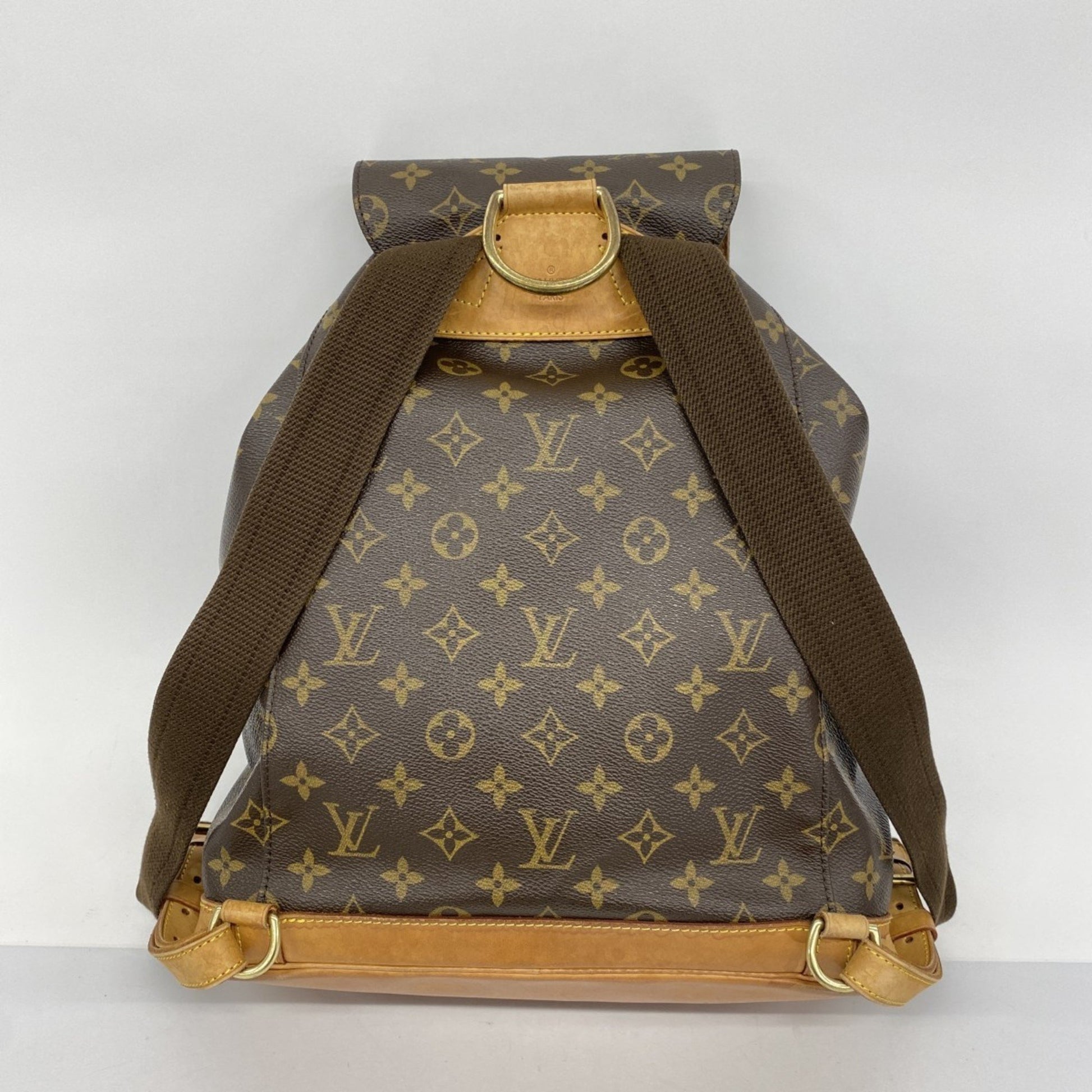 Louis Vuitton Montsouris GM, Brown, Canvas, backpack
