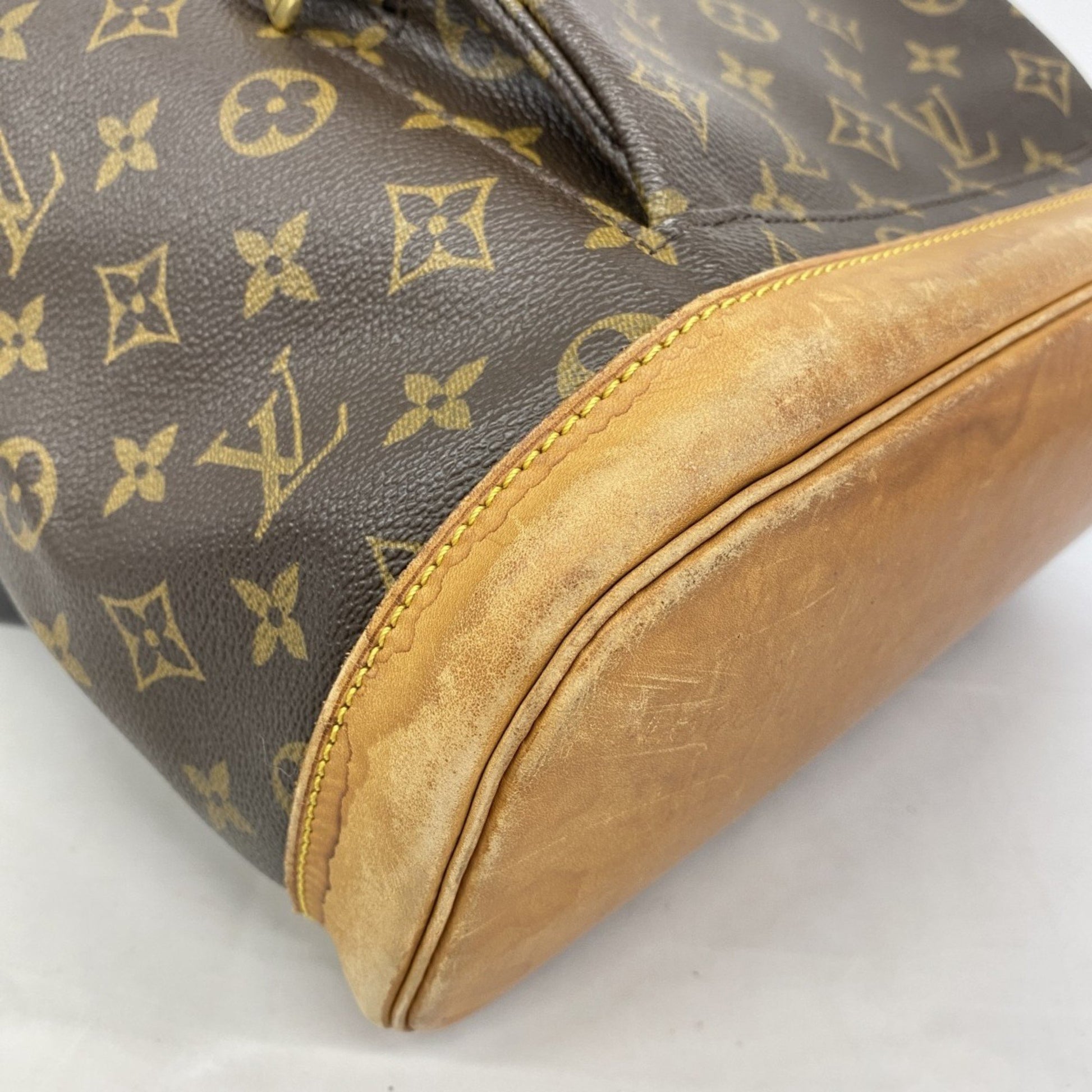 Louis Vuitton Montsouris GM, Brown, Canvas, backpack
