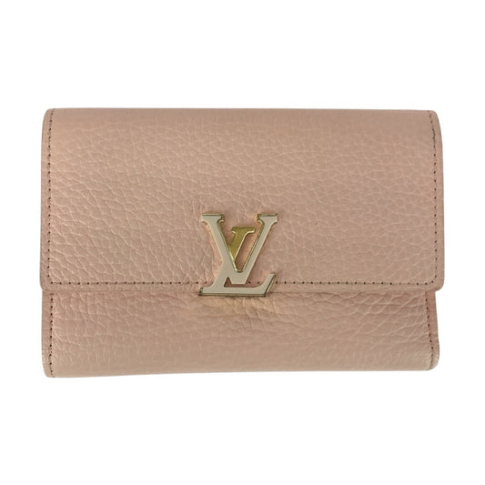 Louis Vuitton Capucines, Pink, Leather, wallet