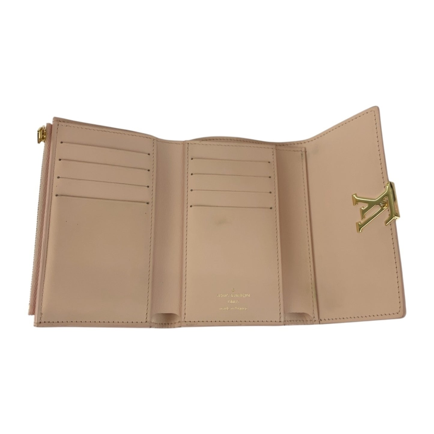 Louis Vuitton Capucines, Pink, Leather, wallet