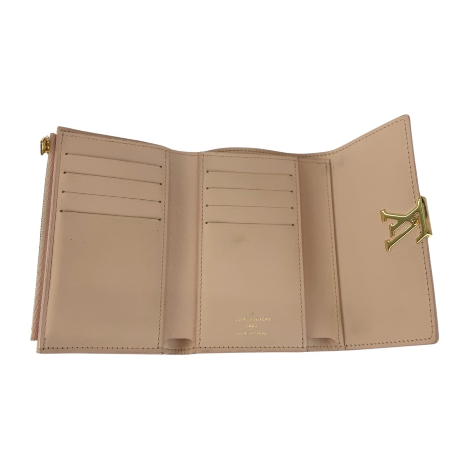 Louis Vuitton Capucines, Pink, Leather, wallet