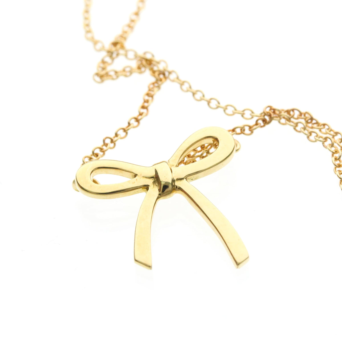 Tiffany & Co. Bow Pendant 18K Yellow Gold, Gold, Yellow Gold, Necklace