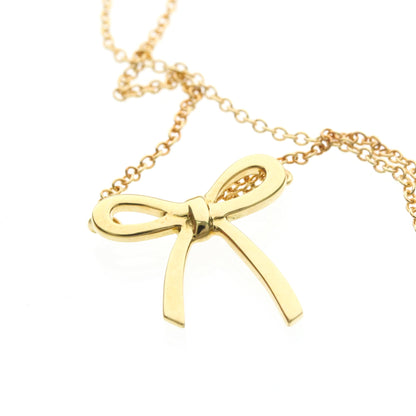 Tiffany & Co. Bow Pendant 18K Yellow Gold, Gold, Yellow Gold, Necklace