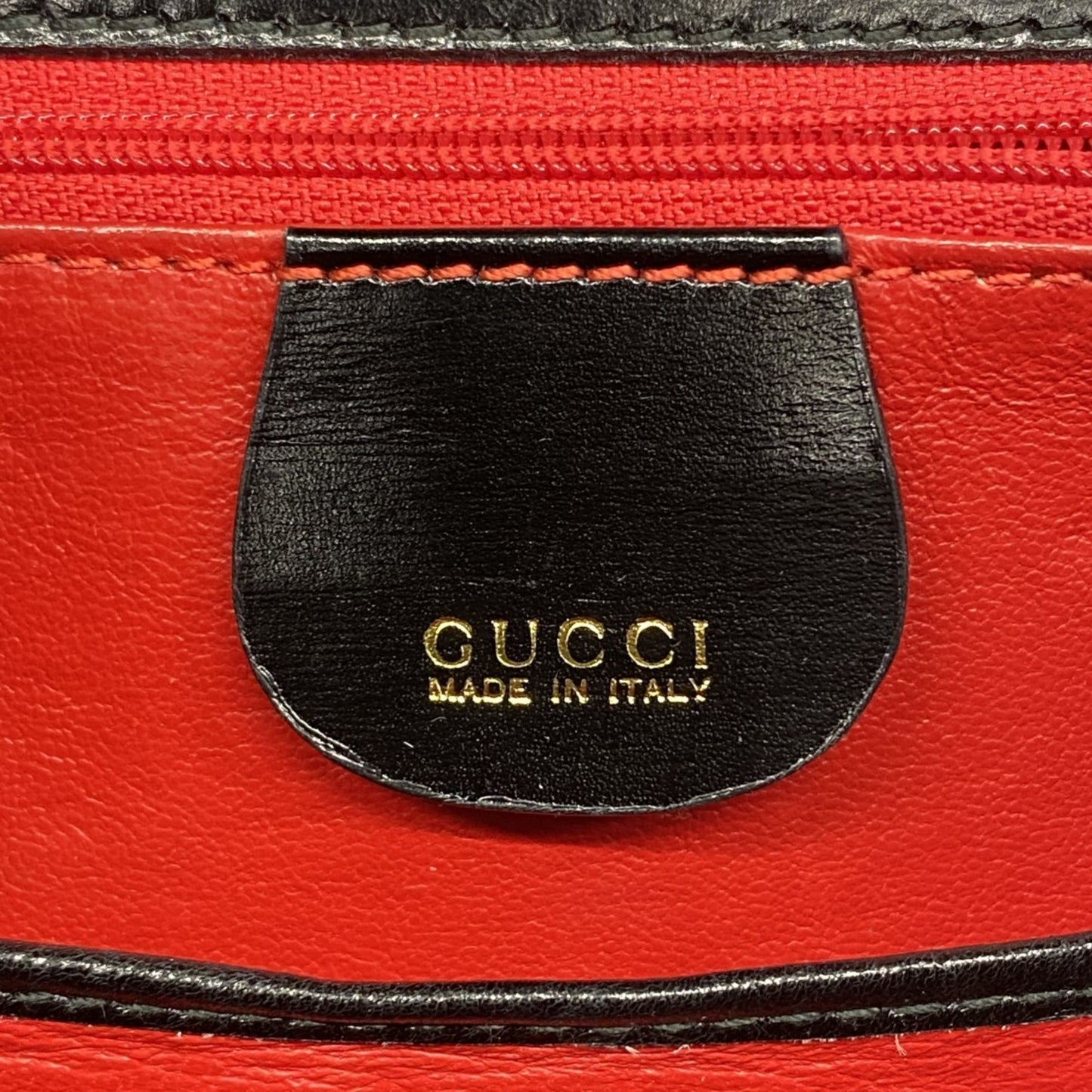 Gucci Bamboo, Black, Leather, handbag