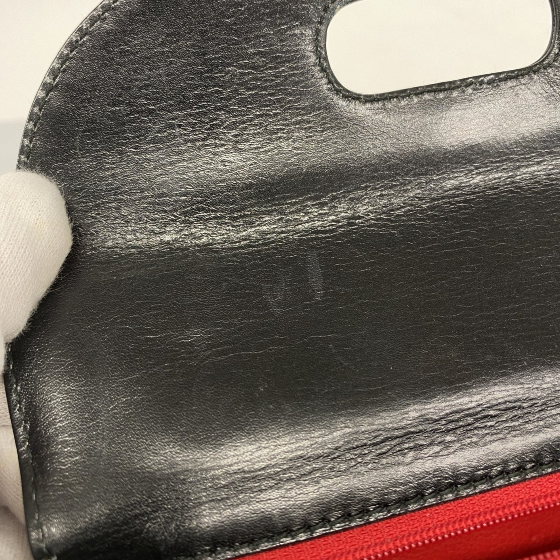 Gucci Bamboo, Black, Leather, handbag
