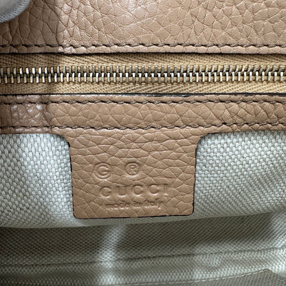 Gucci Interlocking G, Beige, Leather, shoulder