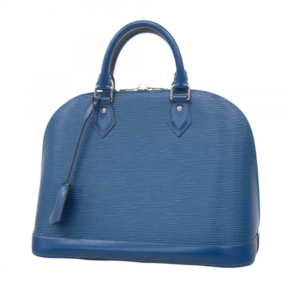 Louis Vuitton Alma, Blue, Leather, handbag