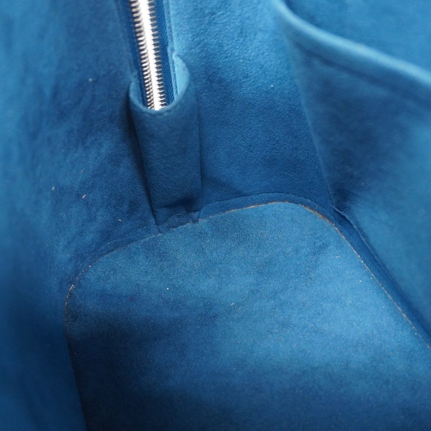 Louis Vuitton Alma, Blue, Leather, handbag