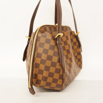 Louis Vuitton Belem MM, Brown, Canvas, shoulder
